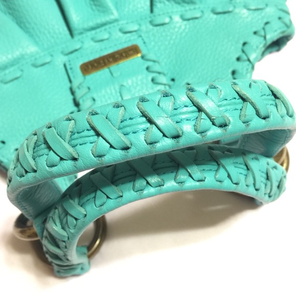 Isabella Fiore | Bags | Isabella Fiore Small Turquoise Leather Handbag